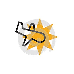 plane crash. Vector illustration decorative design