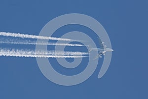 Plane at cruising altitude