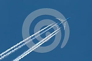 Plane at cruising altitude