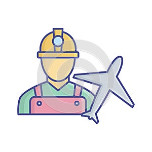 Plane engineer  Vector Icon which can easily modify or edit