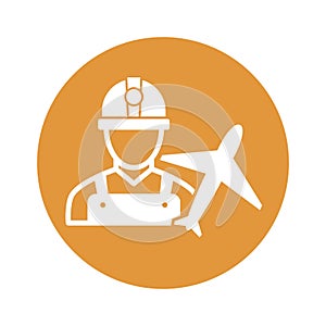Plane engineer  Vector Icon which can easily modify or edit