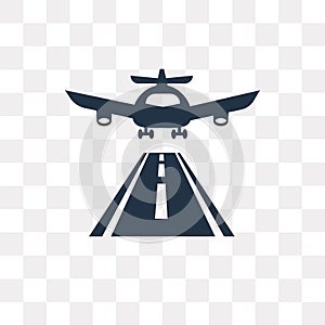 Plane Front View vector icon isolated on transparent background, Plane Front View transparency concept can be used web and mobile photo