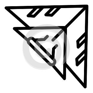 Plane glider icon, outline style