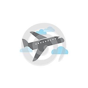 Plane graphic design template vector isolated