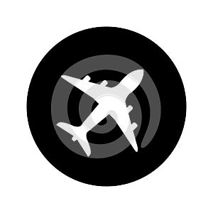 Plane icon flight transport sign vector