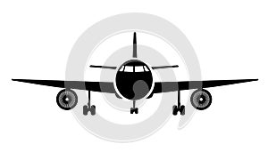 Avión icono dibujo técnico de Un avion. avión de línea 