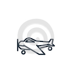plane icon vector from vehicles concept. Thin line illustration of plane editable stroke. plane linear sign for use on web and
