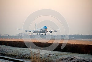 Plane landing photo