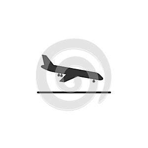 Plane landing icon. Element of airport icon for mobile concept and web apps. Detailed Plane landing icon can be used for web and m