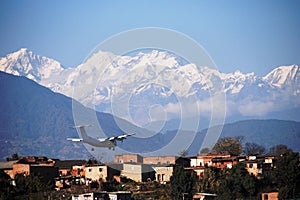 Plane Landing in Kathmandu photo