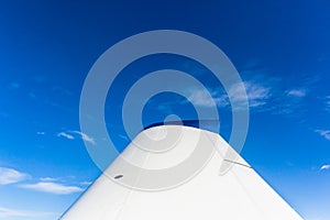Plane Light Aircraft Wing Flying Blue Sky