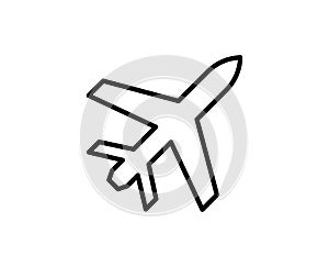 Plane line icon