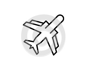 Plane line icon