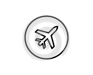 Plane line icon