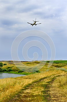 Plane over the river