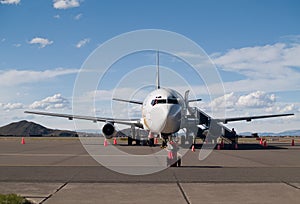 Plane parked at the airport