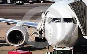 Plane parked at the airport