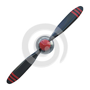 Plane propeller with 2 blades