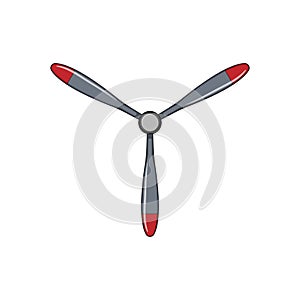 plane propeller cartoon vector illustration