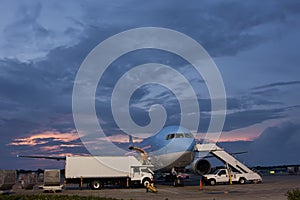 Plane at Punta Cana Airport Terminal