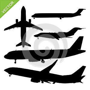 Plane silhouette vector