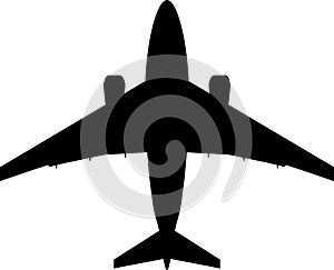 Plane silhouette. Vector Illustration