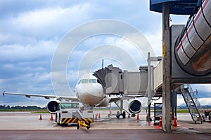 Plane on tarmac at the airport of Curitiba