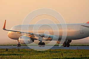 Plane on the taxiway