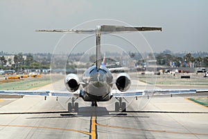 Plane on taxiway