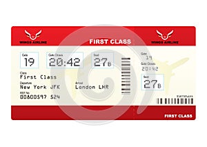 Plane tickets first class