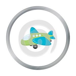 Plane toy cartoon icon. Illustration for web and mobile design.