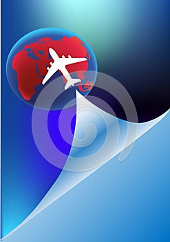 Plane vector abstract background