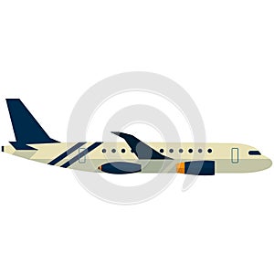 Plane vector icon illustration, aircraft jet for travel