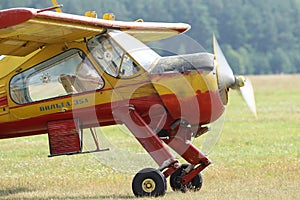 The plane wilga 35a, at Pociunu airport, Lithuania