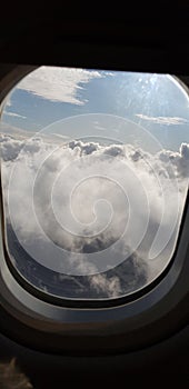 Plane Window nuage vue avion hublot