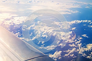 Plane window view of Tendra spit