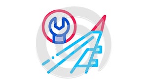 Plane Wing Wrench Icon Animation