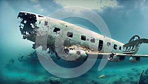 plane wreck on ocean floor