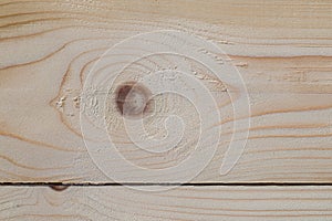 Planed pine Board with knots