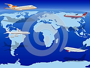 Planes above the Earth