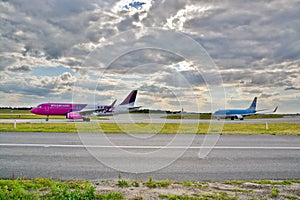 Planes on the Okecie Airport