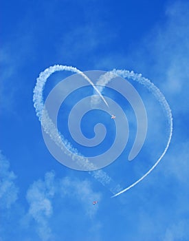 Planes Skywriting Heart