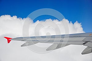 Planes wing through the clouds