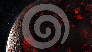 Lava Planet - Planet 55 Cancri e 3D rendering