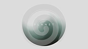 Planet. Defocused sphere. Color gradients. Blurred color round shape for creative graphic design. photo