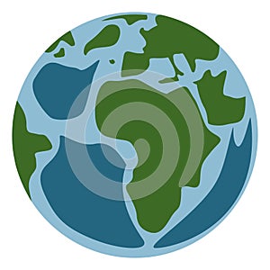 Planet earth Africa continent vector illustration