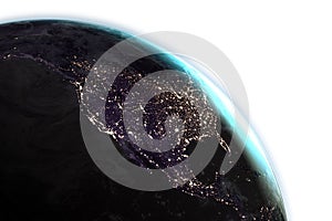 Planet Earth against white background