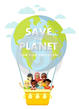 Planet Earth children concept