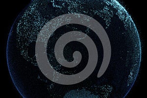 Planet earth in digital network connection, Internet concept