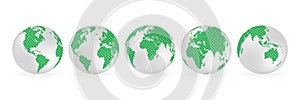 Planet Earth. Earth Day. The Earth, World Map on white background. Vector illustration. EPS 10